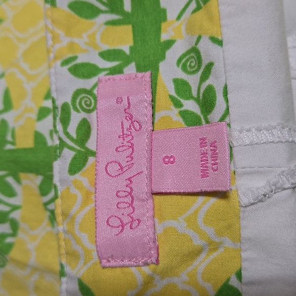 Lilly Pulitzer Yellow and Green Butterfly Print Skort Size 8 - Picture 5 of 7